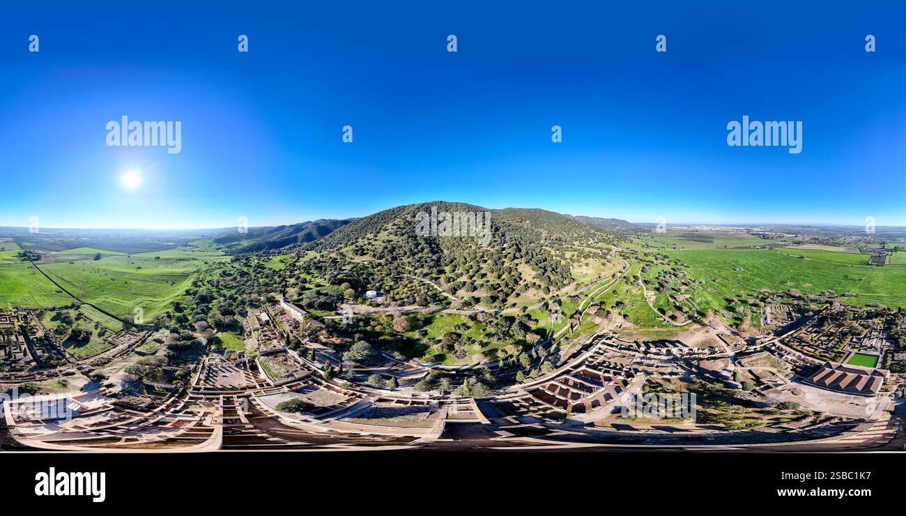 Madinat al-Zahra or Medina Azahara or the radiant city was a fortified palace-city on the western outskirts of Córdoba in present-day Spain. Its remai Stock Photo