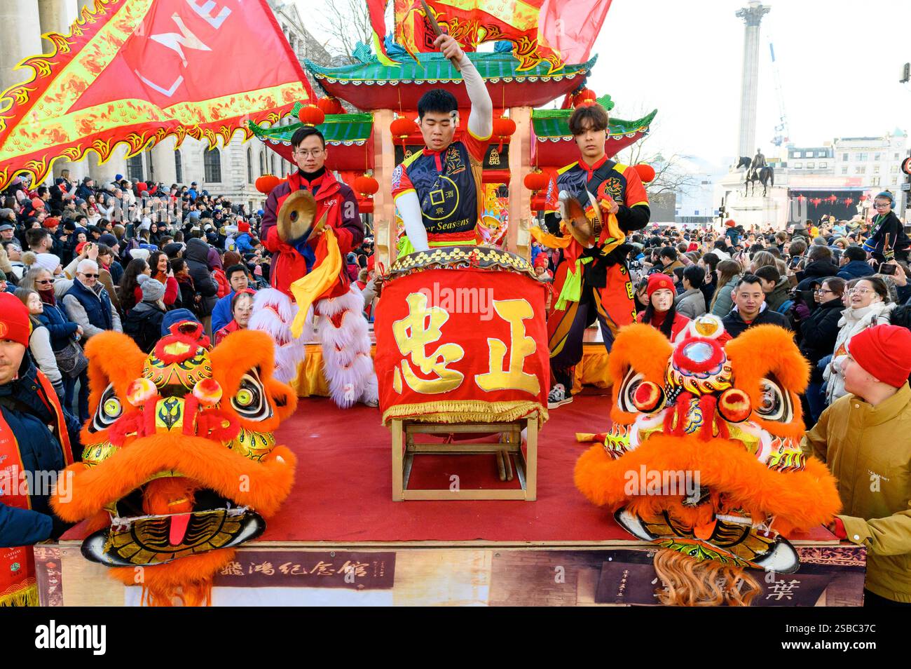 London, UK. 2 February 2025. Participants take part in the Chinese New ...