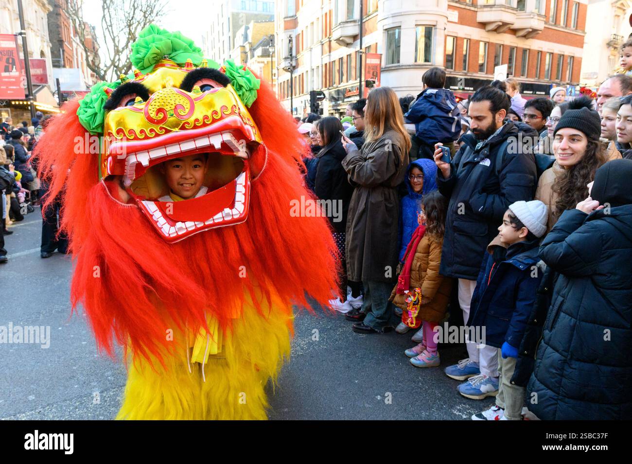 London, UK. 2 February 2025. Participants take part in the Chinese New ...