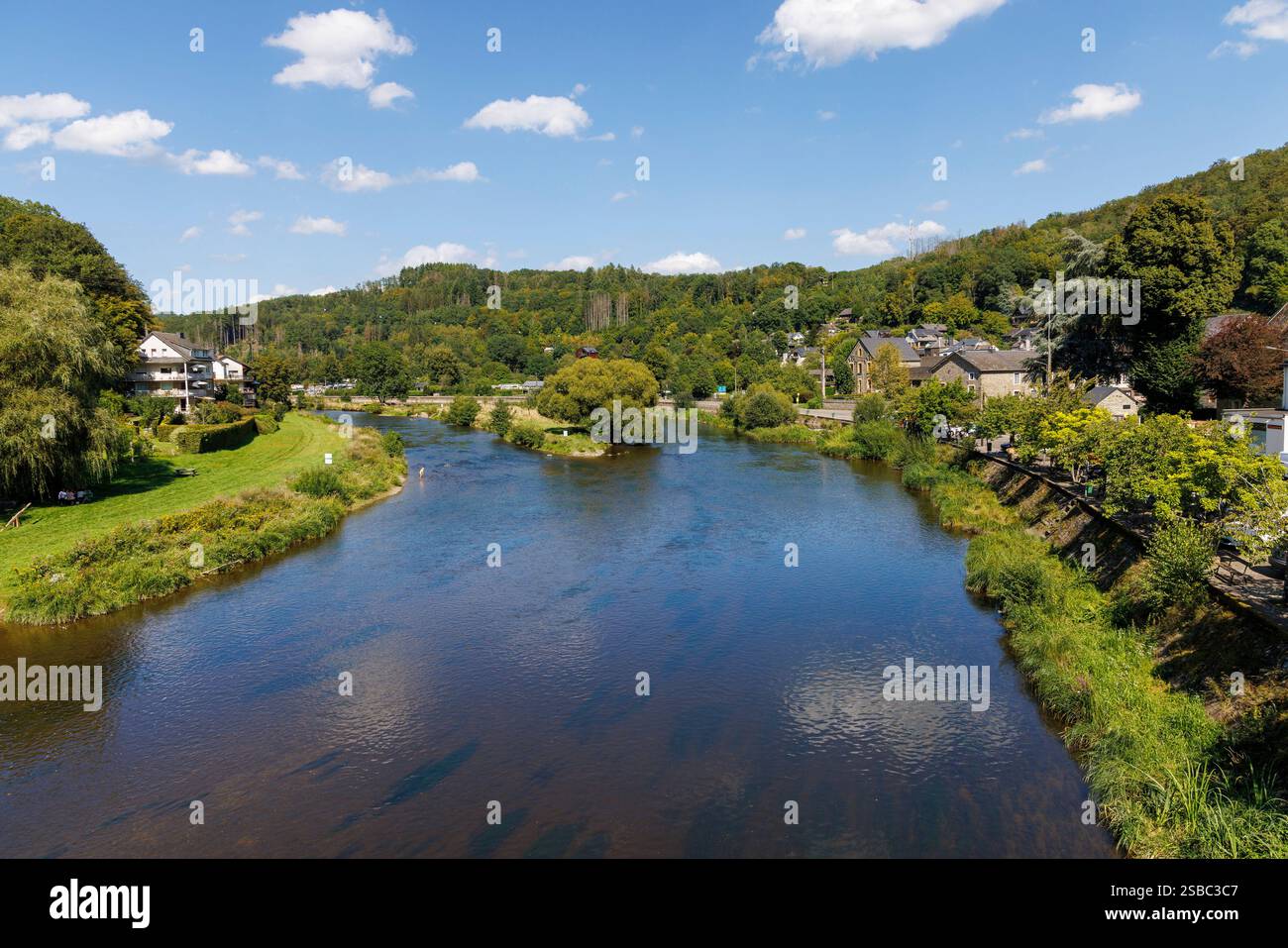 Semois River, Bohan, Wallonia, Belgium Stock Photo