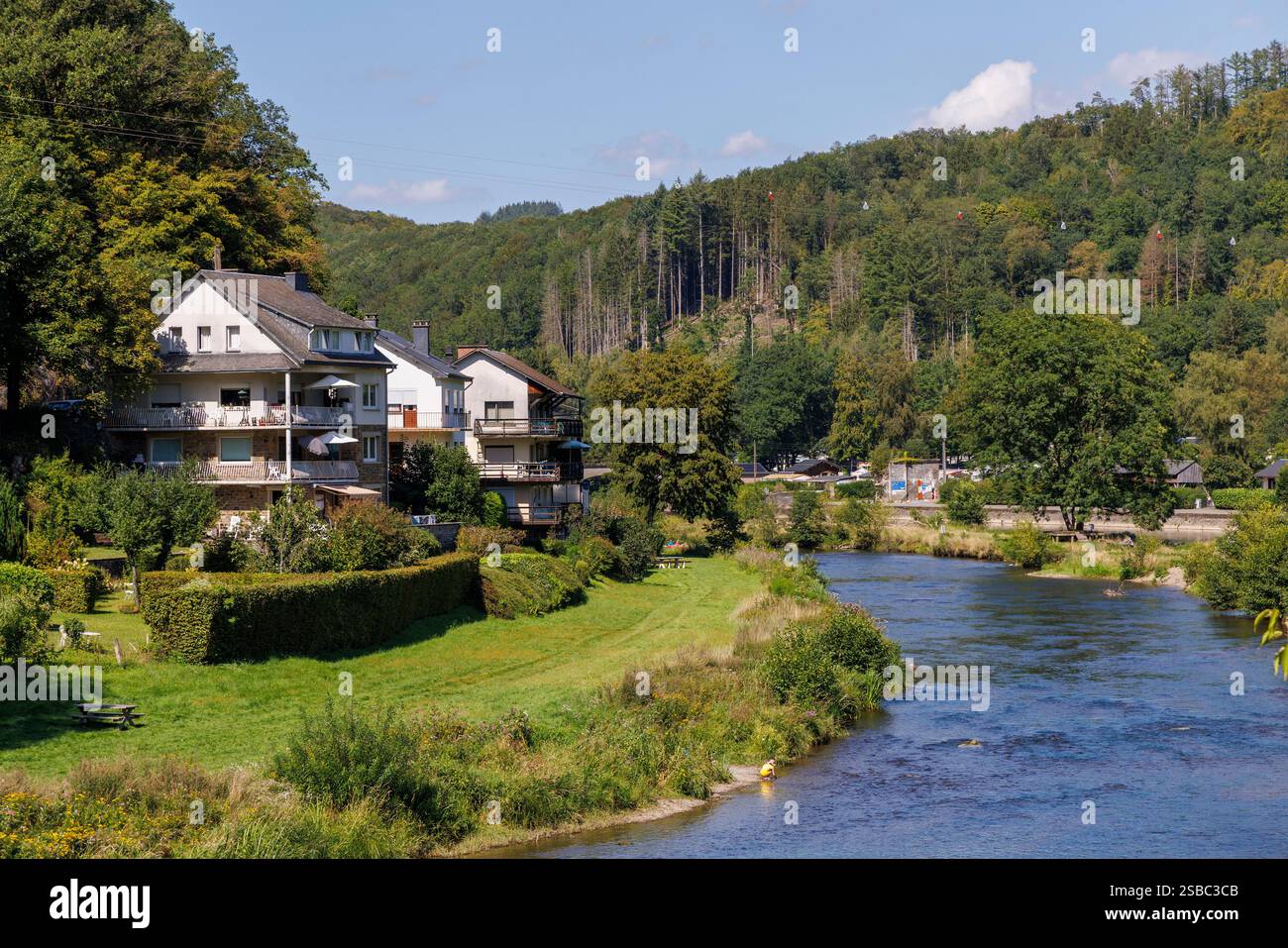 Semois River, Bohan, Wallonia, Belgium Stock Photo