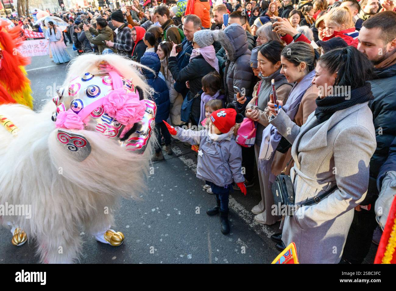 London, UK. 2 February 2025. Participants take part in the Chinese New ...