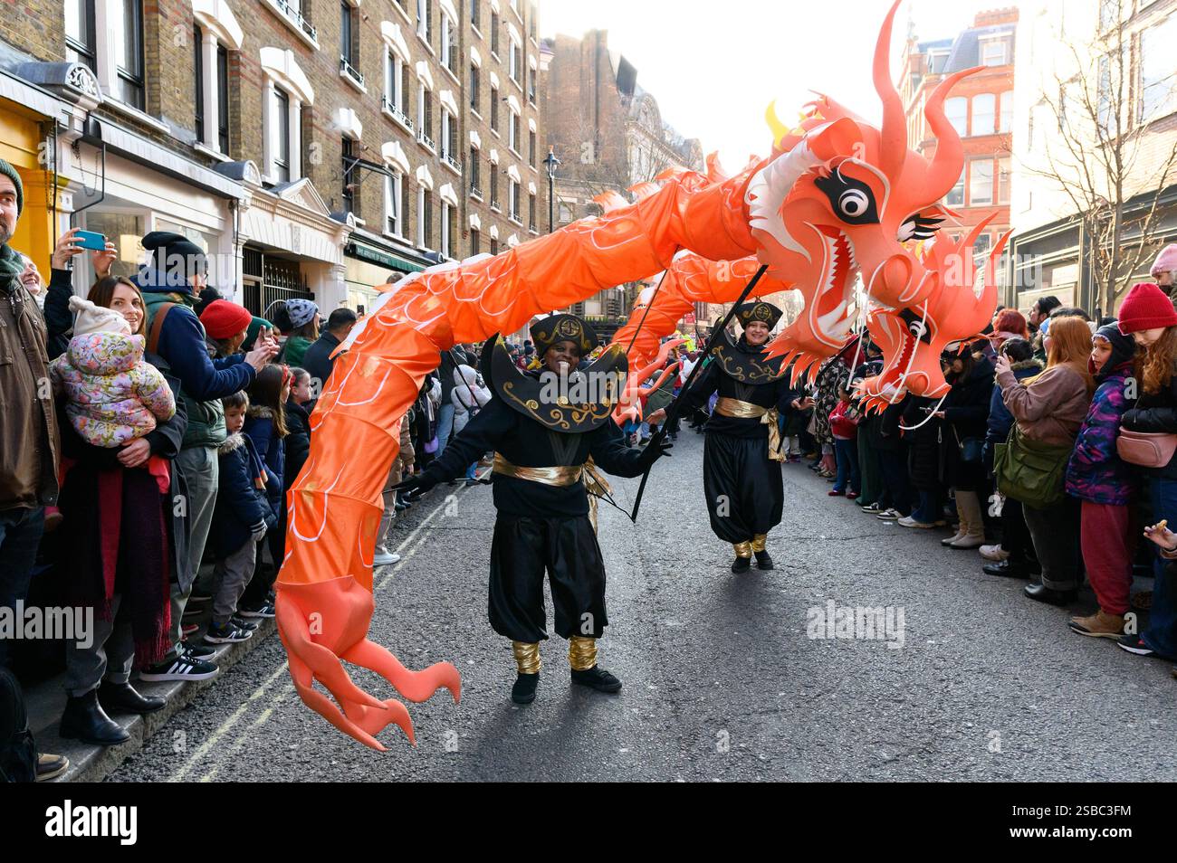 London, UK. 2 February 2025. Participants take part in the Chinese New ...