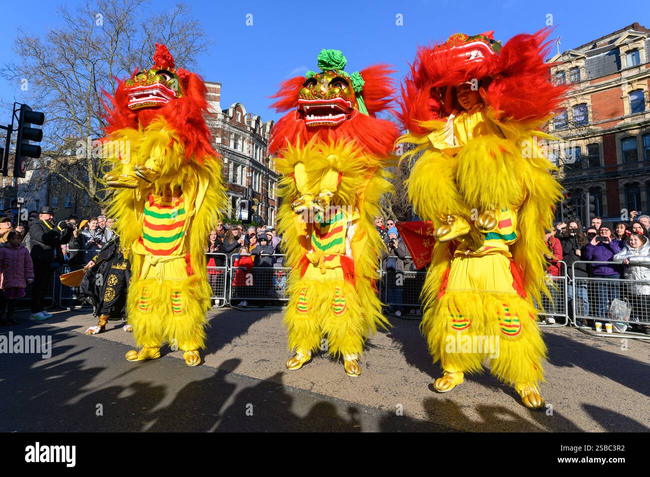 London, UK. 2 February 2025. Participants take part in the Chinese New ...