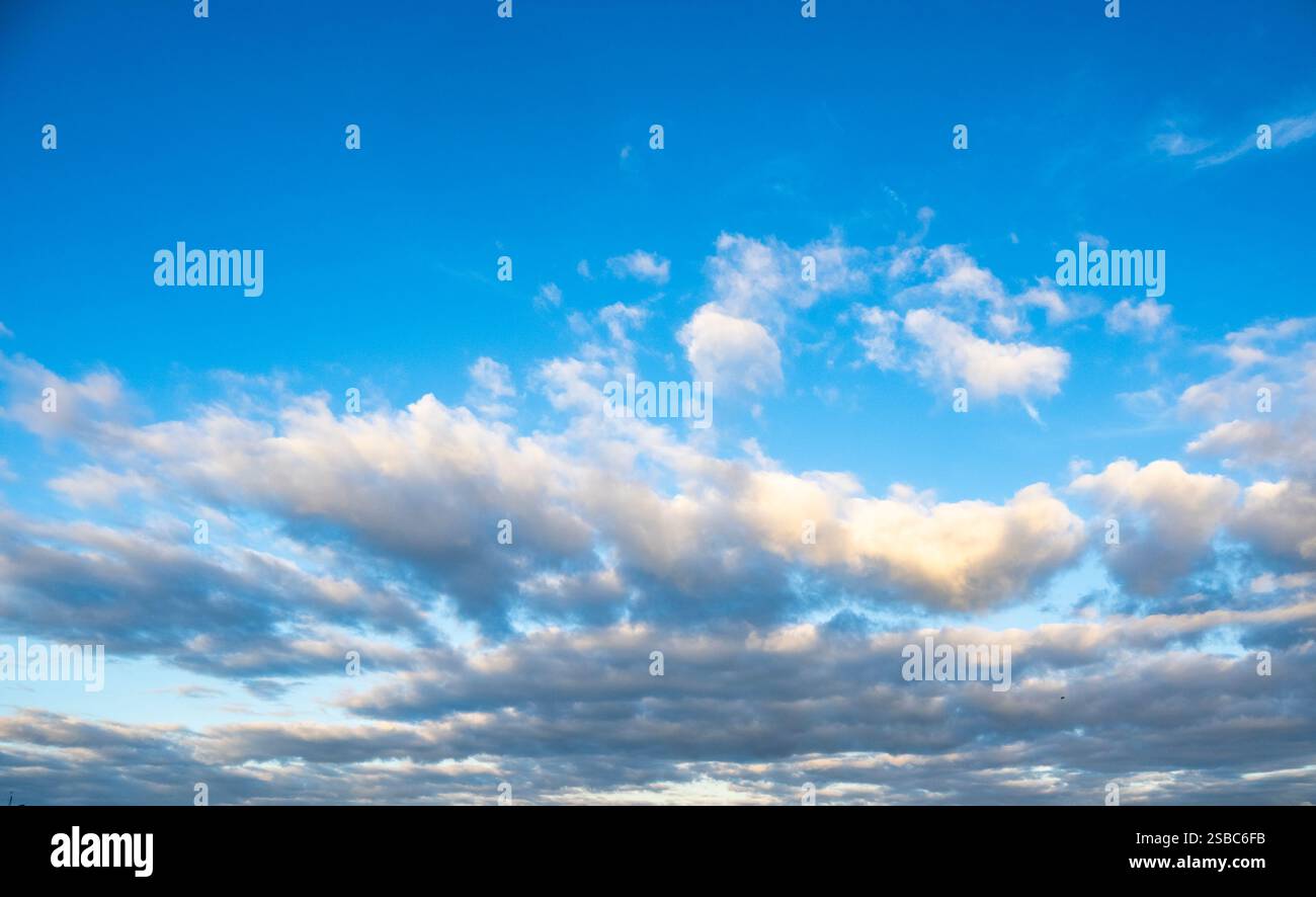 White clouds in a blue sky Stock Photo