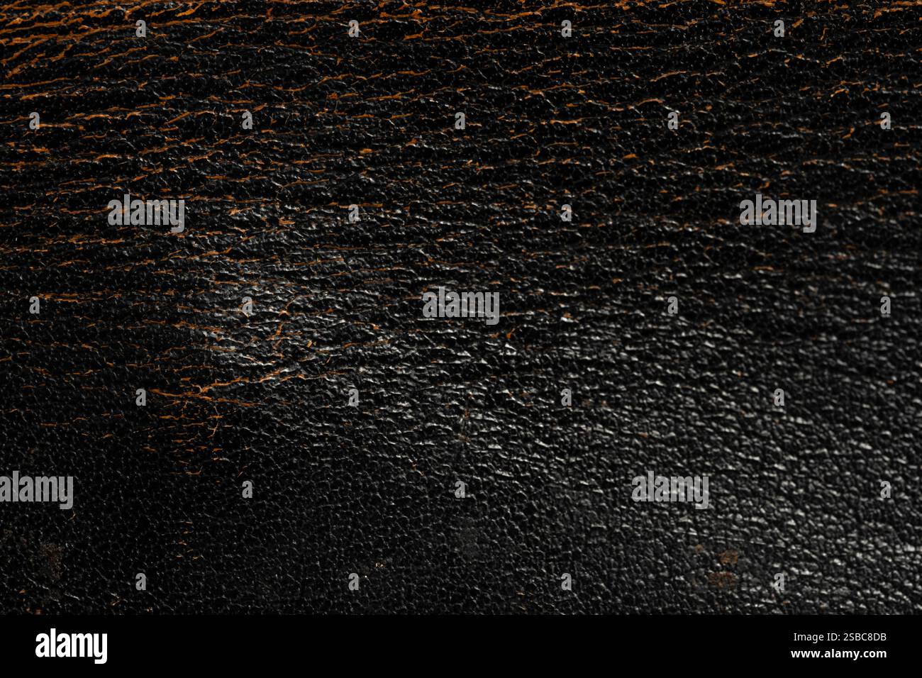 Black leather texture or leather background for design with copy space for text or image Stock Photo