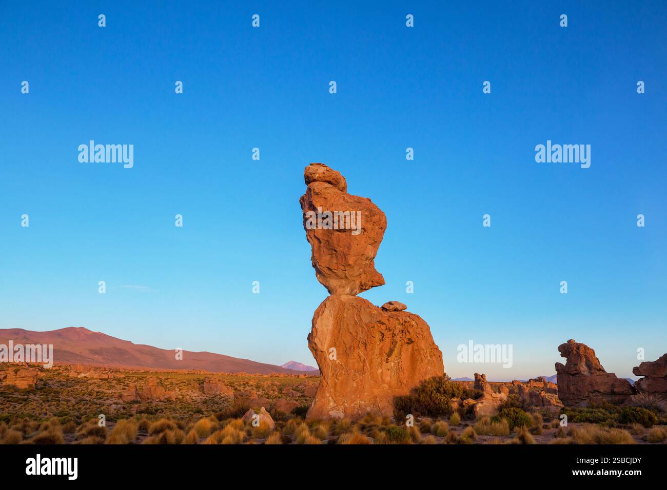 Unusual rock formations in Uyuni, Bolivia. Geological hoodoo in Valle ...