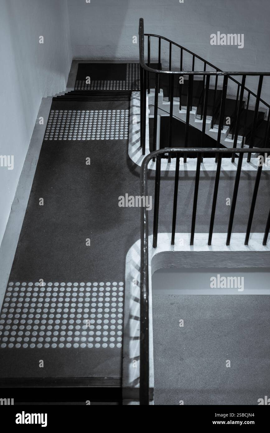 1930s interior staircase Stock Photo - Alamy