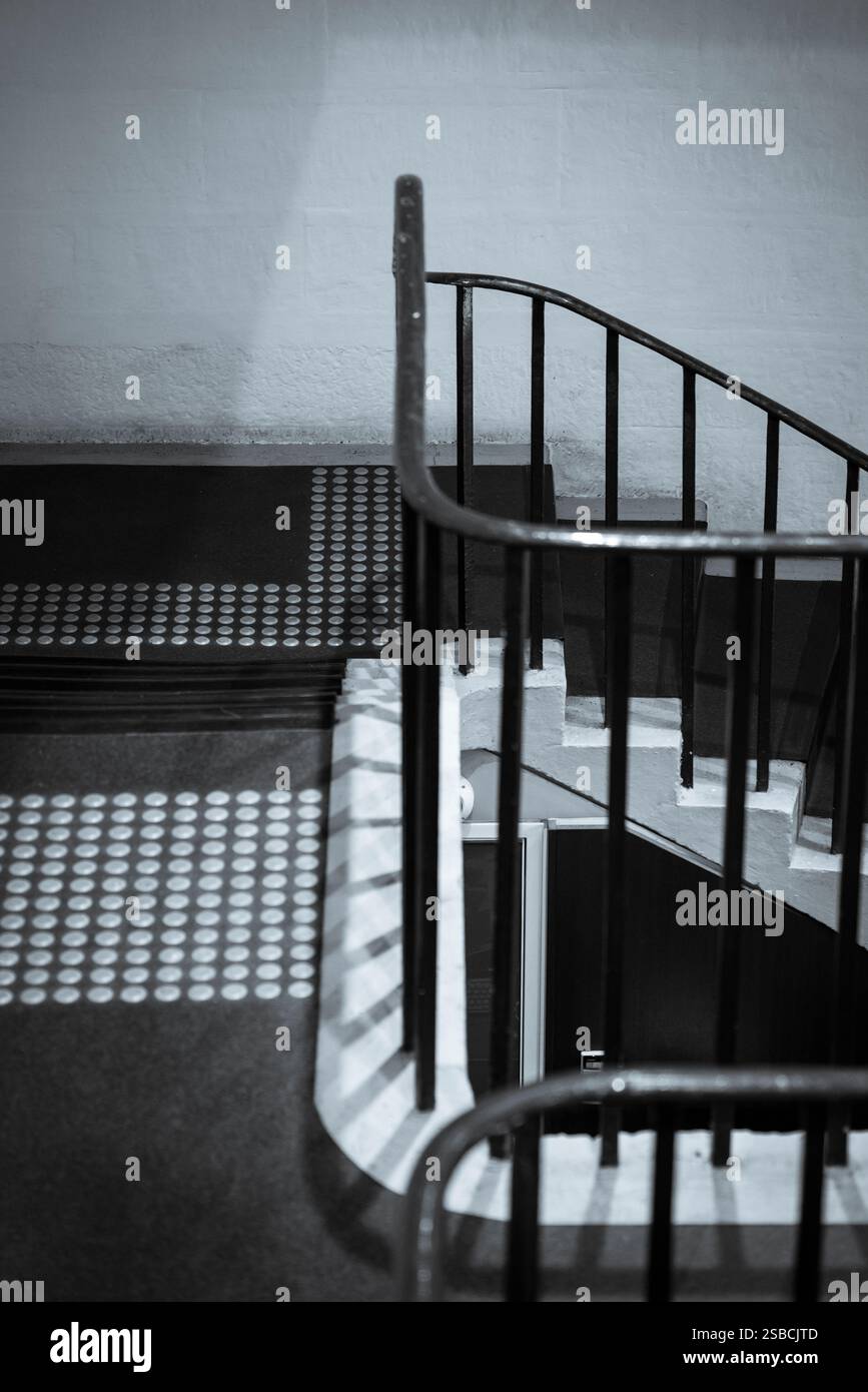 1930s interior staircase Stock Photo - Alamy
