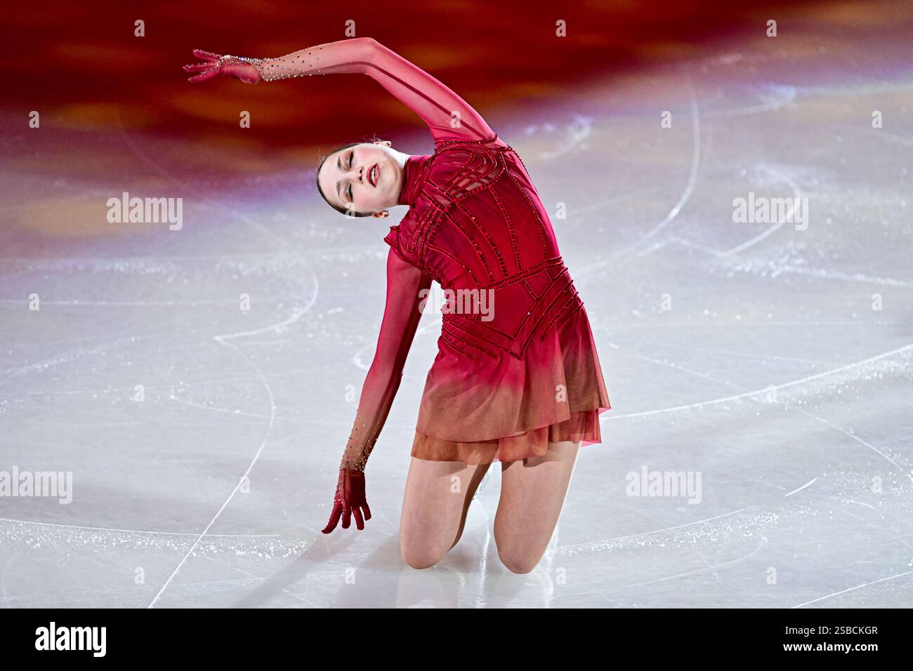 Nina PINZARRONE (BEL), during the Exhibition Gala, at the ISU European