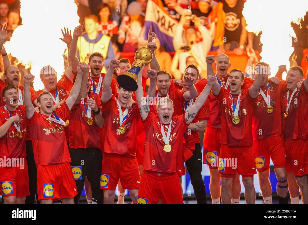 02 February 2025, Norway, Oslo Handball World Cup, Croatia Denmark