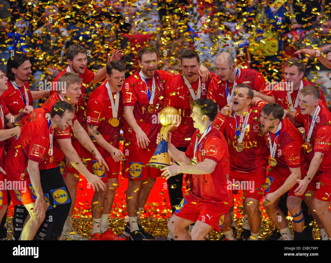 02 February 2025, Norway, Oslo Handball World Cup, Croatia Denmark
