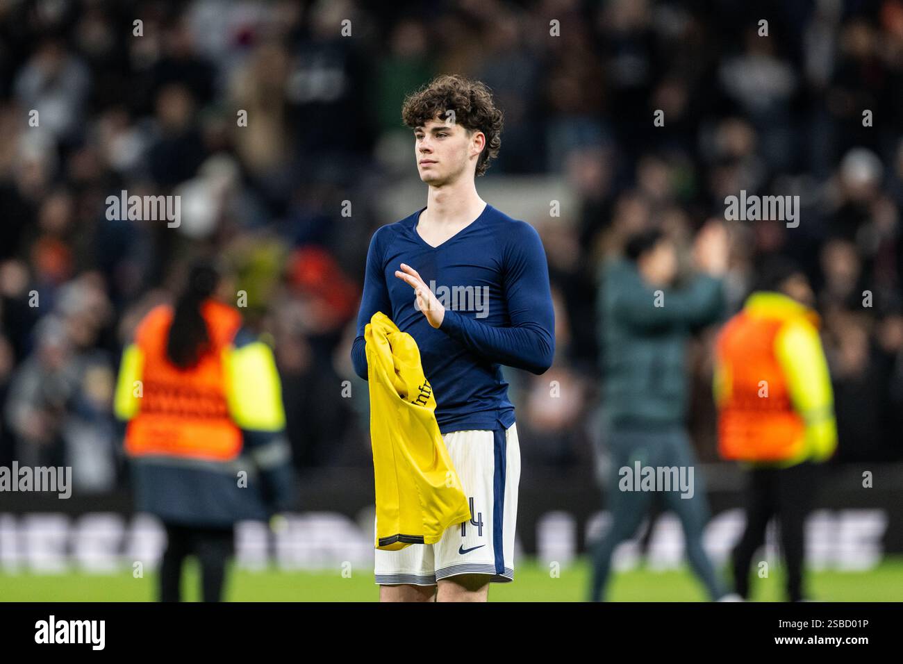 London, England. 30th, January 2025. Archie Gray (14) of Tottenham ...