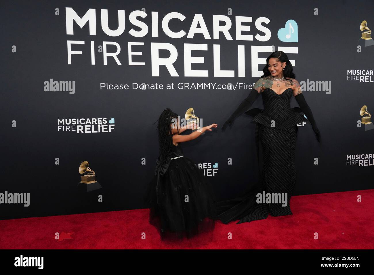 Adeya Young-White, left, and Kehlani arrive at the 67th annual Grammy ...