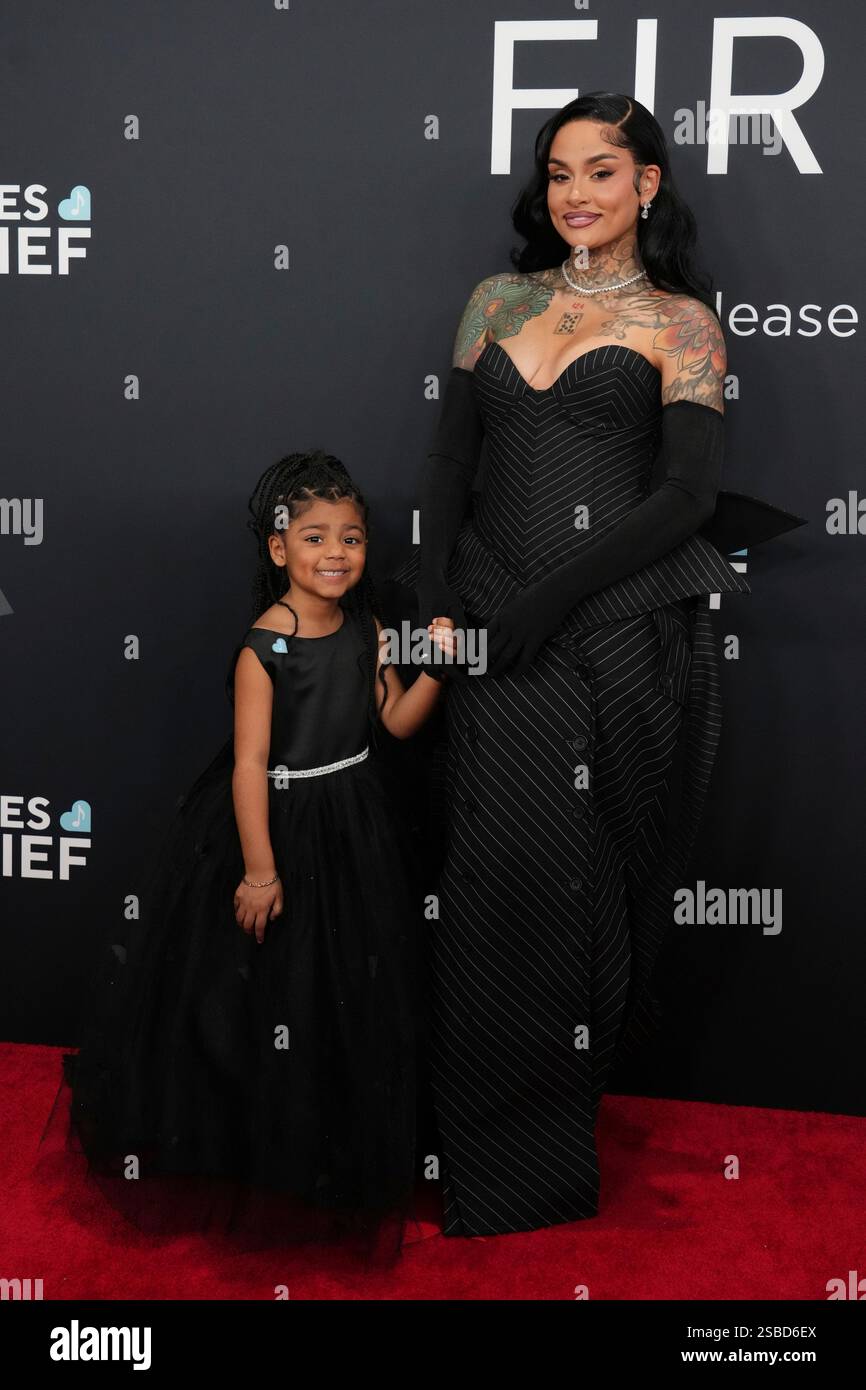 Adeya Young-White, left, and Kehlani arrive at the 67th annual Grammy ...