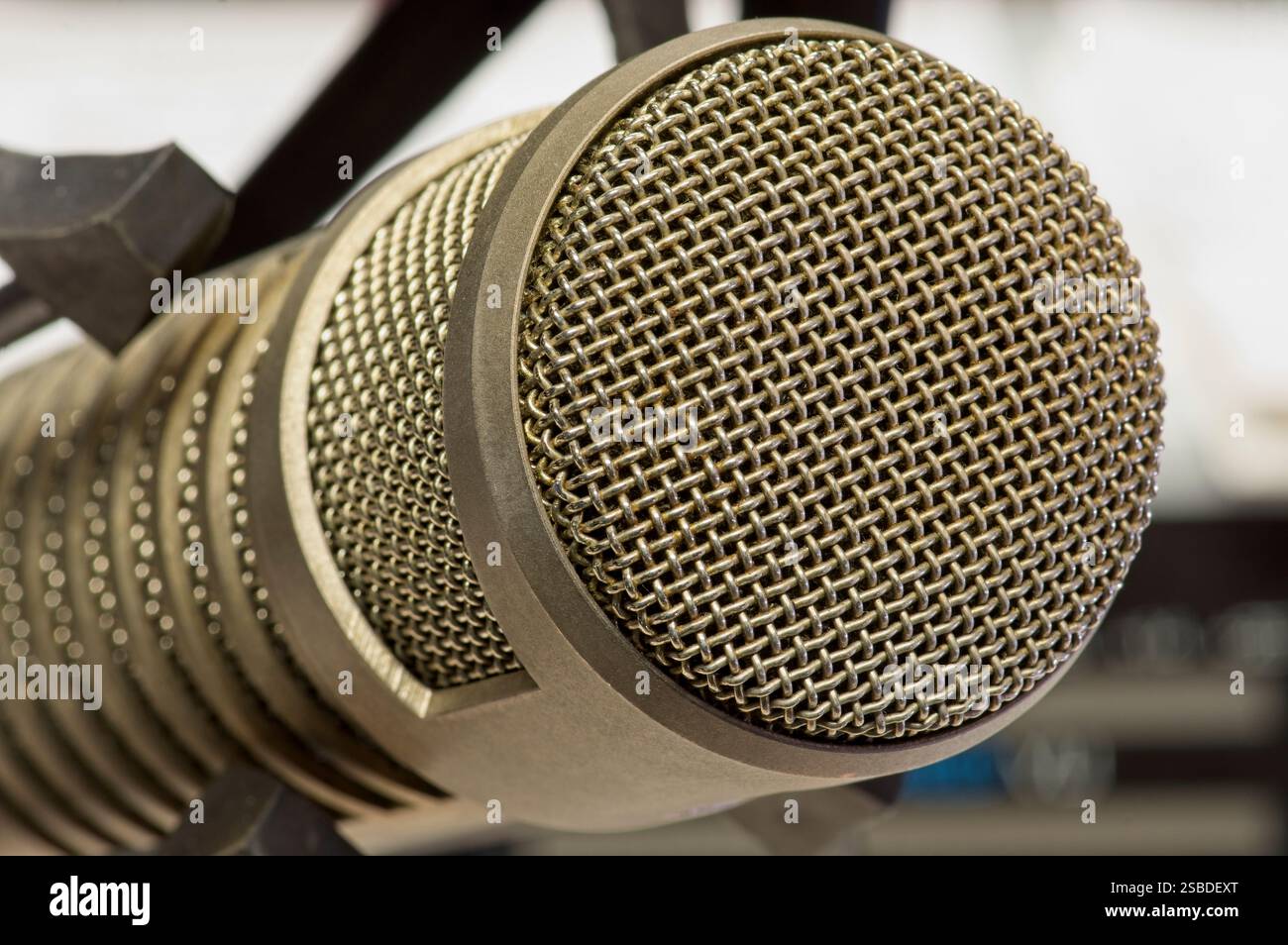 Professional studio microphone in a close up Stock Photo
