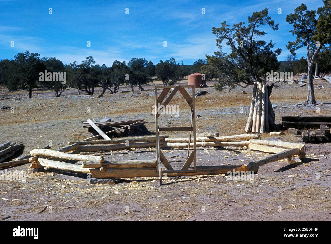 Red Mesa Chapter Navajo nation (Navajo Indian reservation) in Arizona, USA. Construction ...