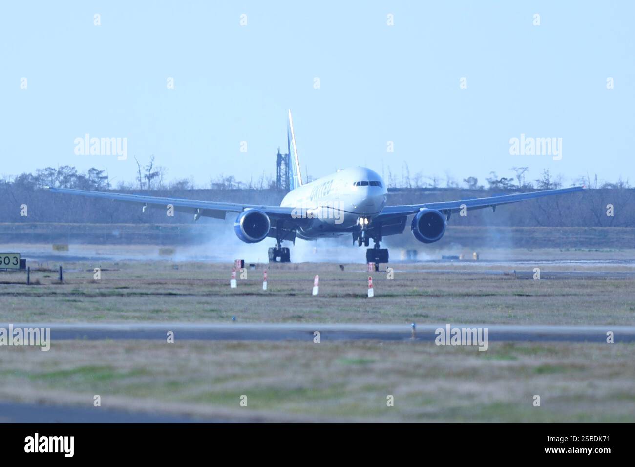 The Kansas City Chiefs team plane officially touch down during the team