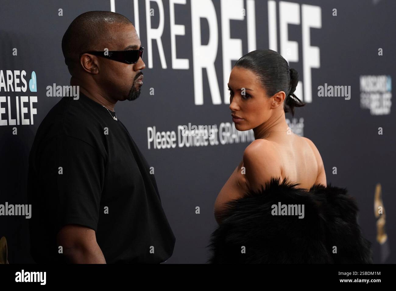 Kanye West Left And Bianca Censori Arrive At The 67th Annual Grammy 