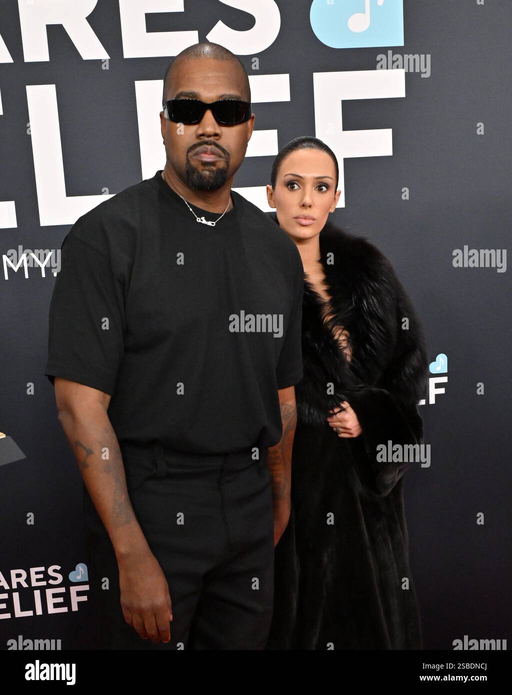 Los Angeles, USA. 02nd Feb, 2025. Kanye West and Bianca Censori arriving to  the 67th Annual Grammy Awards held at Crypto.com Arena on February 2, 2025  in Los Angeles, Ca. © Lisa