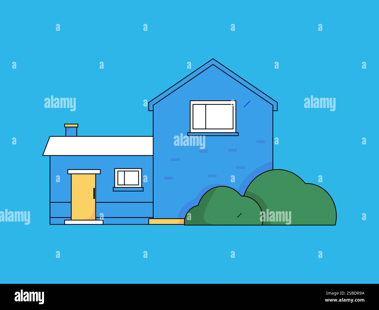 House building vector concept operation hand drawn illustration Stock ...