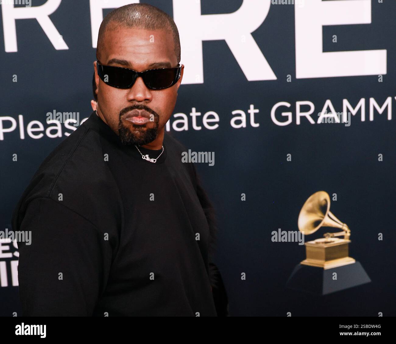 Los Angeles, USA. 02nd Feb, 2025. Kanye West walking on the red carpet  during the 67th Grammy Awards held at Crypto.com Arena in Los Angeles, CA  on February 2, 2025. (Photo by