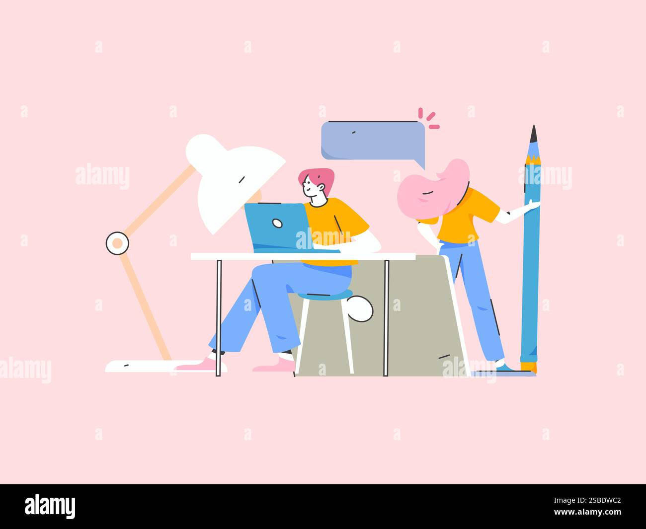 Learning Human Vector Education and learning people flat vector concept hand drawn ...