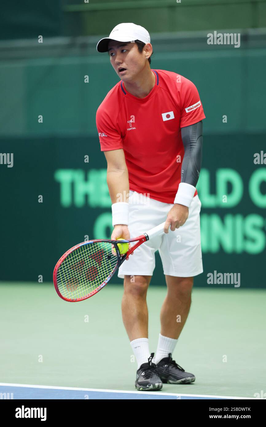 Yoshihito Nishioka (JPN), JANUARY 31, 2025 Tennis 2025 Davis Cup