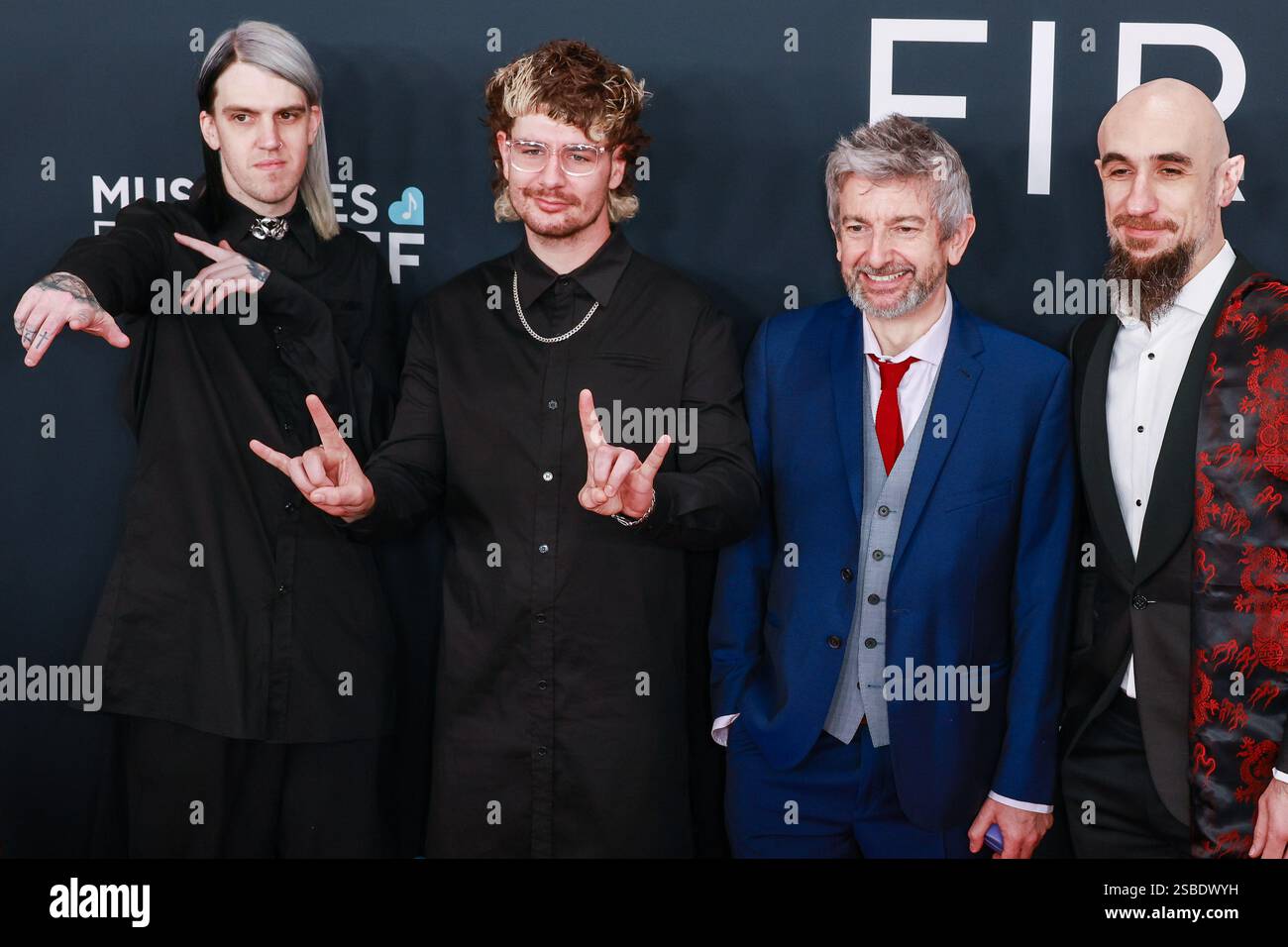 Los Angeles, USA. 02nd Feb, 2025. Alpha Wolf walking on the red carpet ...