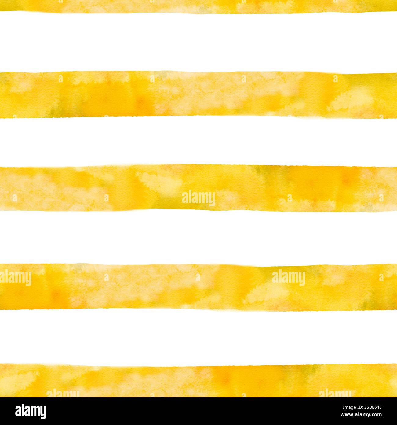 A vibrant and cheerful yellow watercolor striped pattern, ideal for a ...