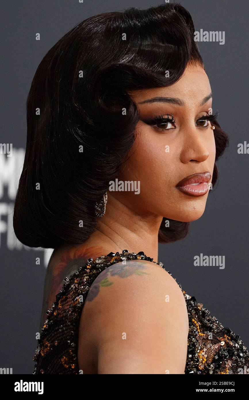 Cardi B arrives at the 67th annual Grammy Awards on Sunday, Feb. 2
