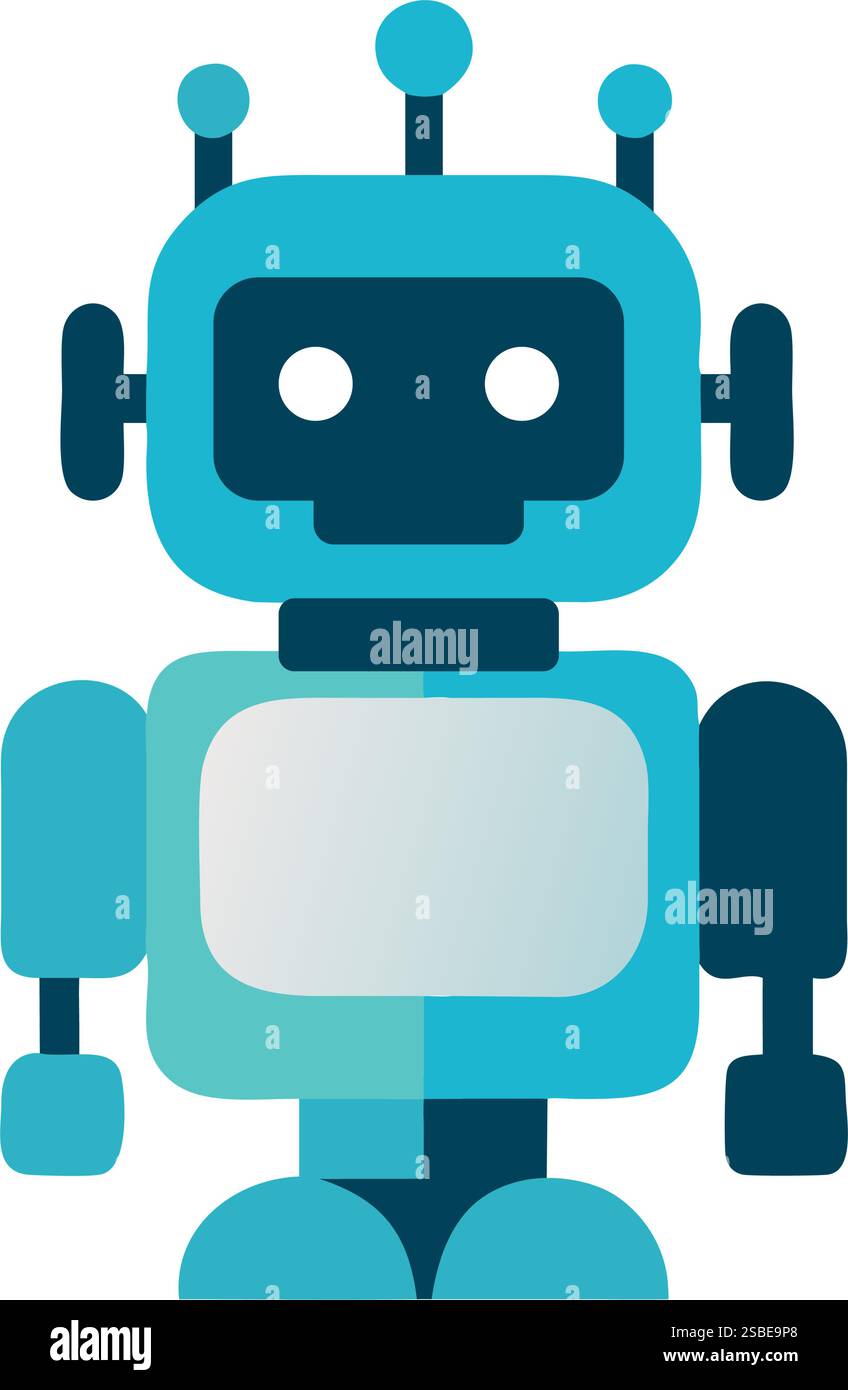 Humanoid Robot with Artificial Intelligence Stock Vector Image & Art ...