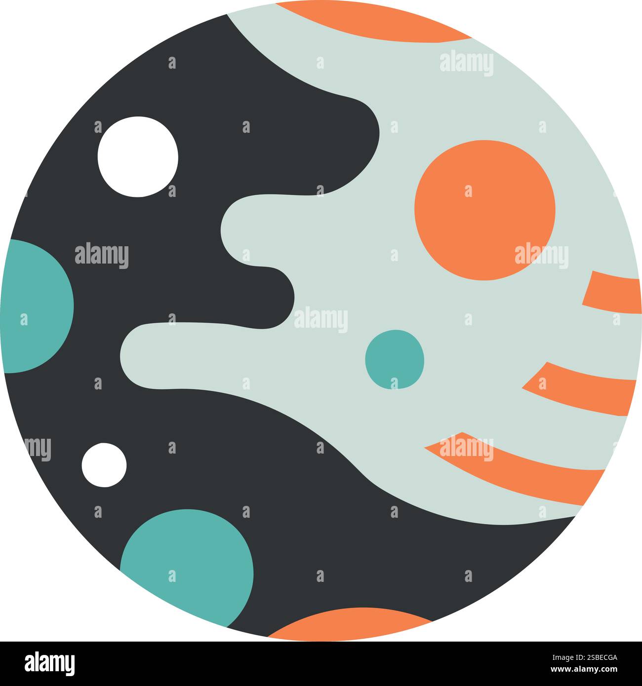 Planet Surface Crater Space Exploration Stock Vector Image & Art - Alamy