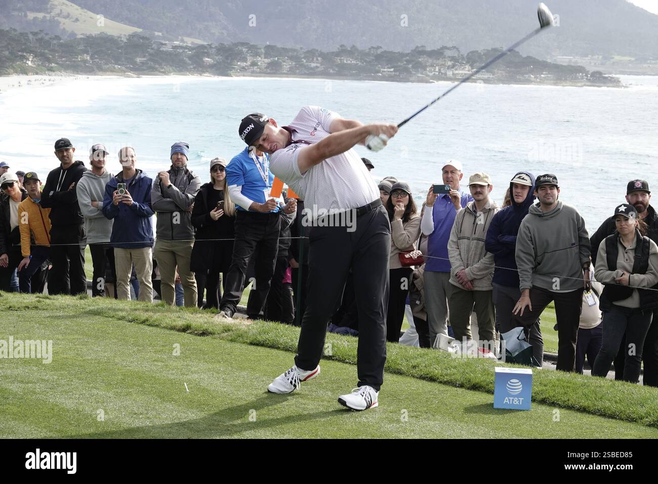 Pebble Beach, California, USA February 2nd, 2025 Sepp Straka drives