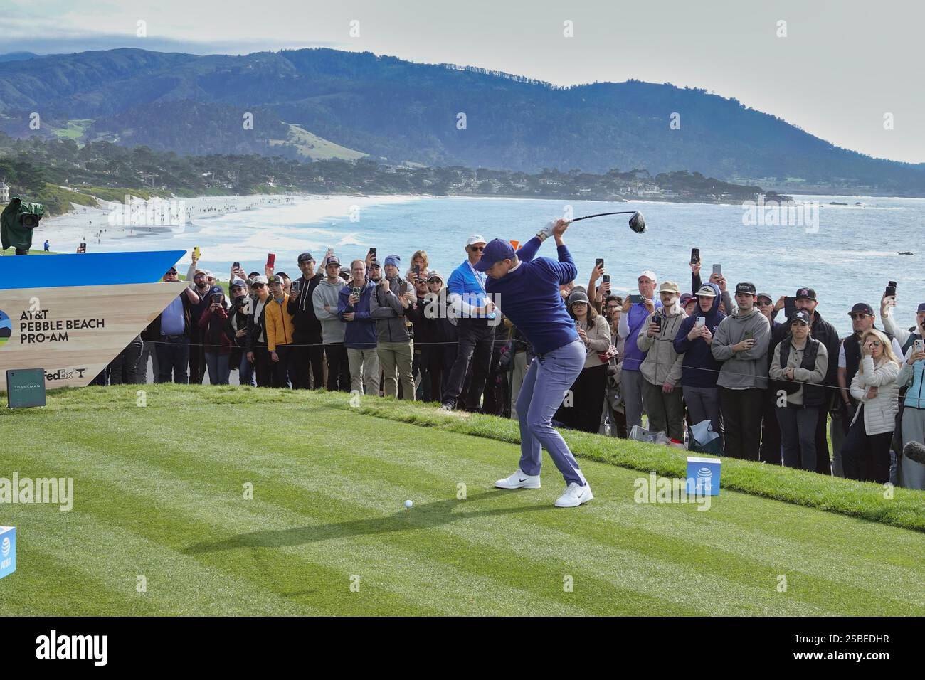 Pebble Beach, California, USA February 2nd, 2025 Rory McIlroy drives