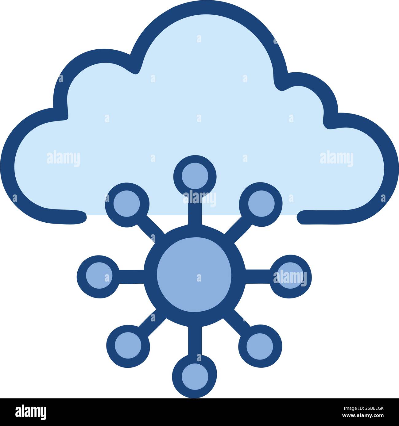 Cloud Computing Distributed Network System Stock Vector Image Art Alamy