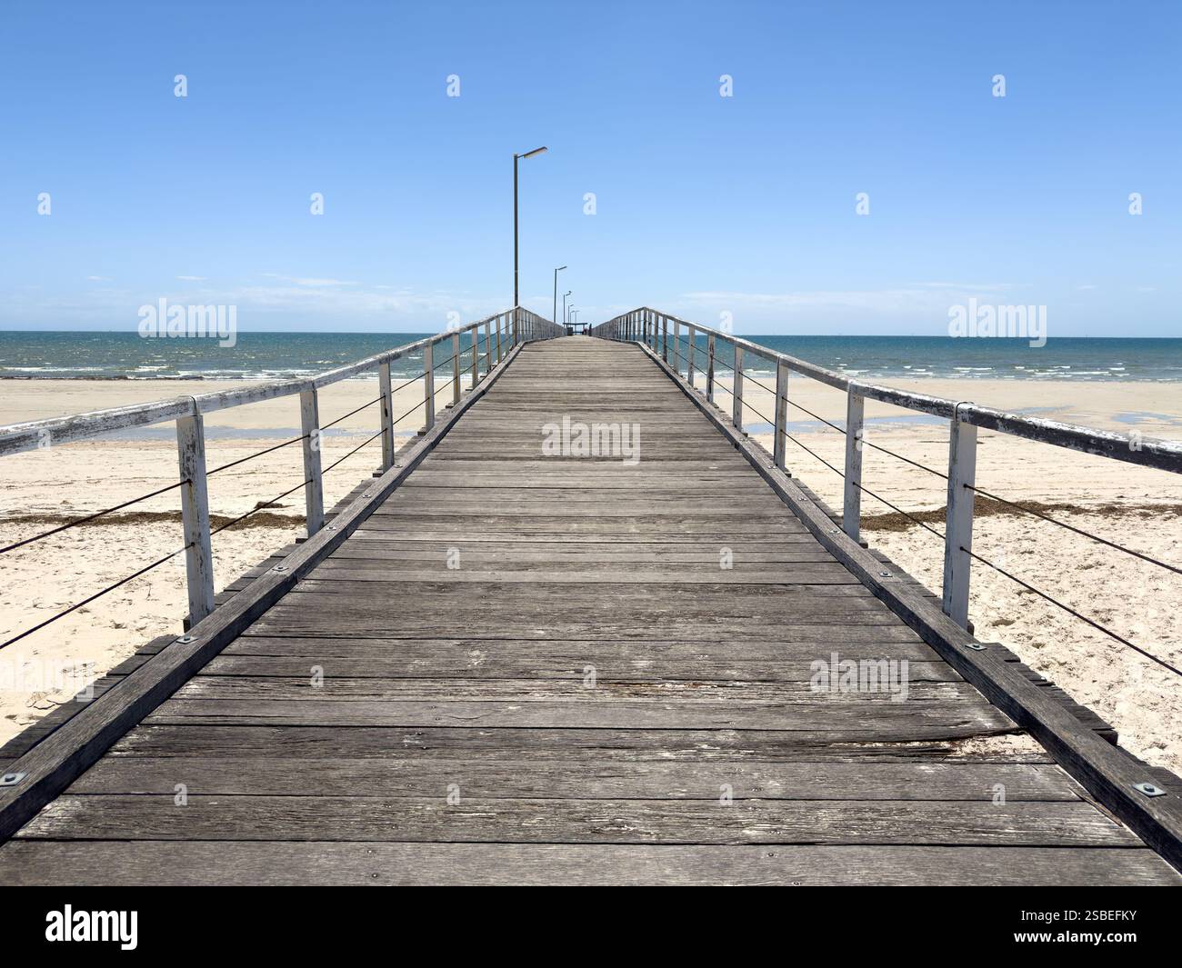 Historic Largs Jetty on Largs Beach in Adelaide, South Australia Stock ...