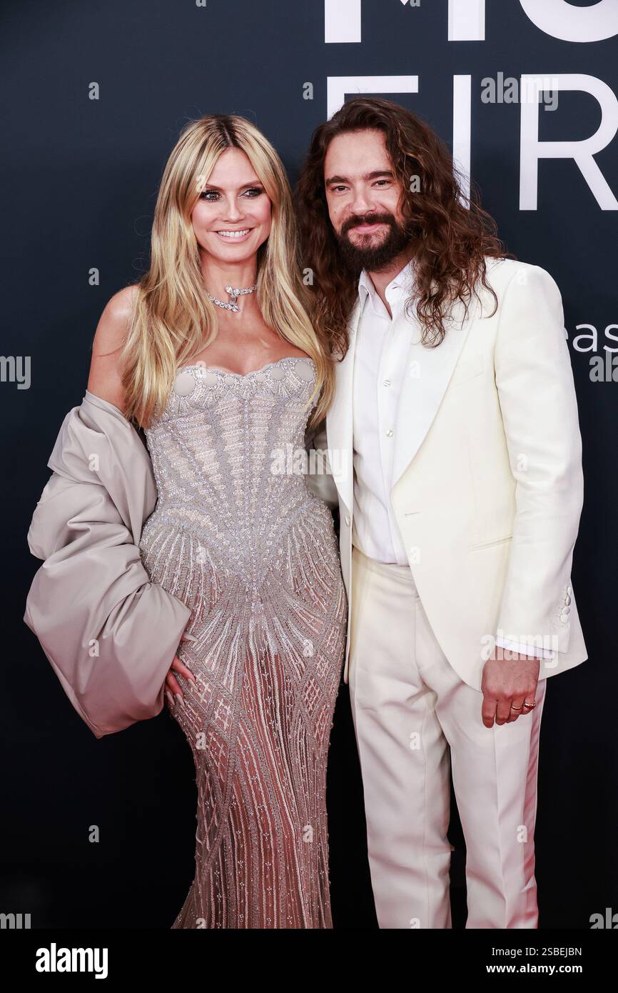 Los Angeles, USA. 02nd Feb, 2025. Heidi Klum and Tom Kaulitz walking on
