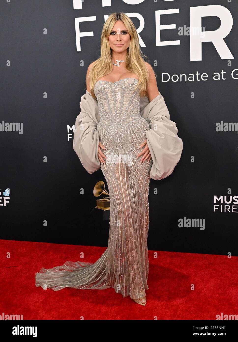 Heidi Klum arriving to the 67th Annual Grammy Awards held at