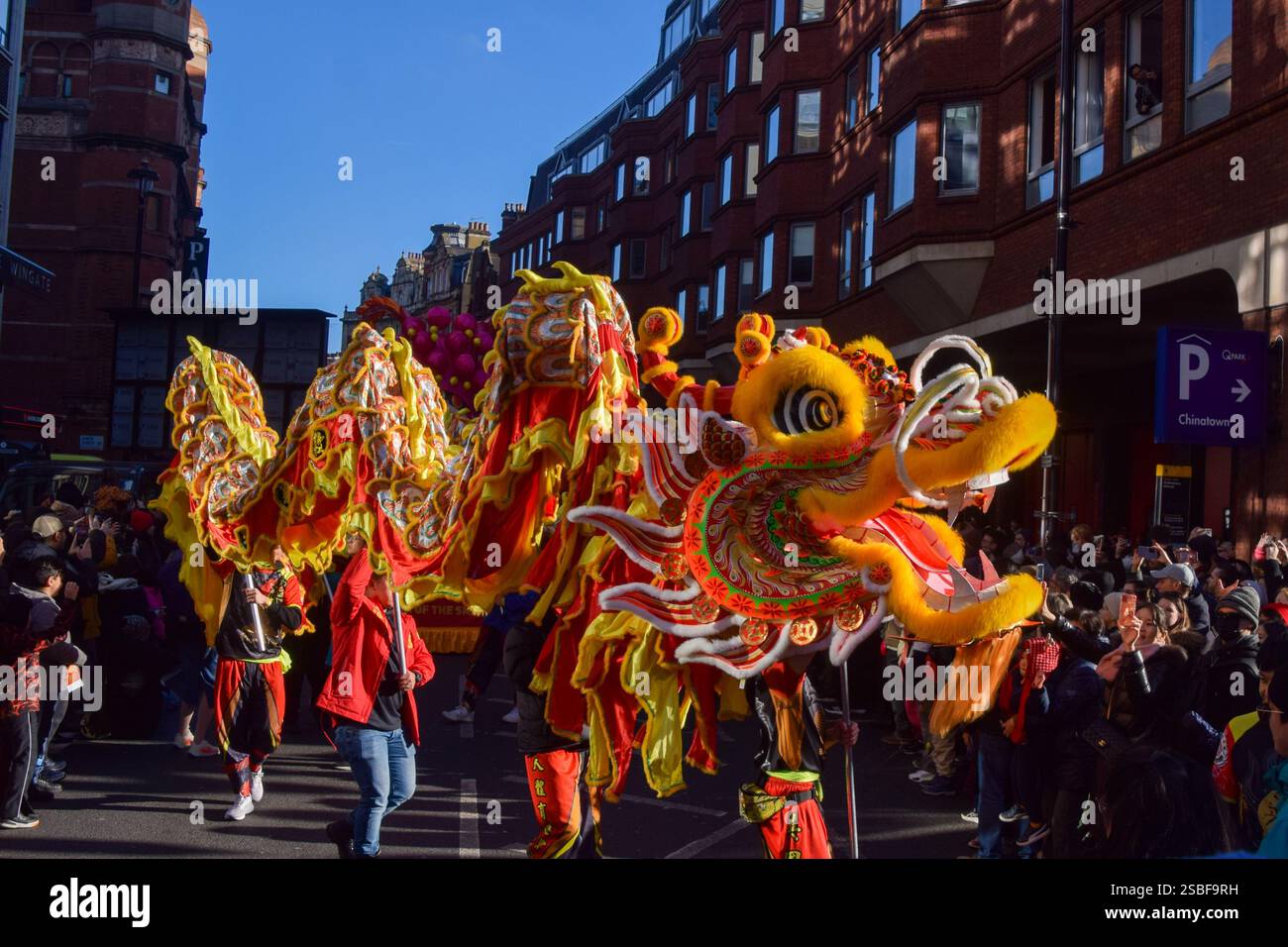 London, UK. 2nd February 2025. Performers entertain the crowds with a