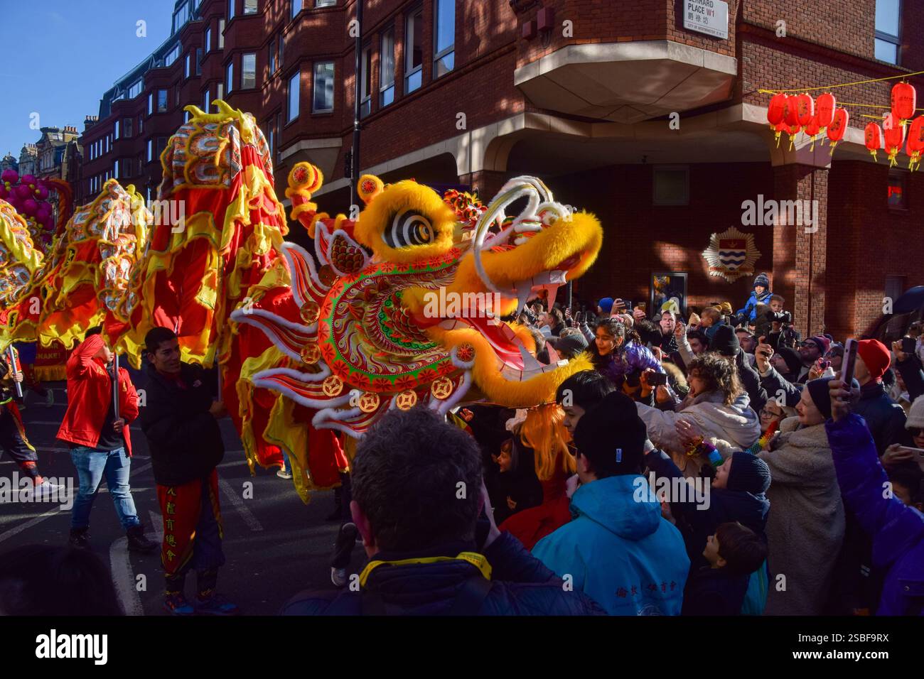 London, UK. 2nd February 2025. Performers entertain the crowds with a