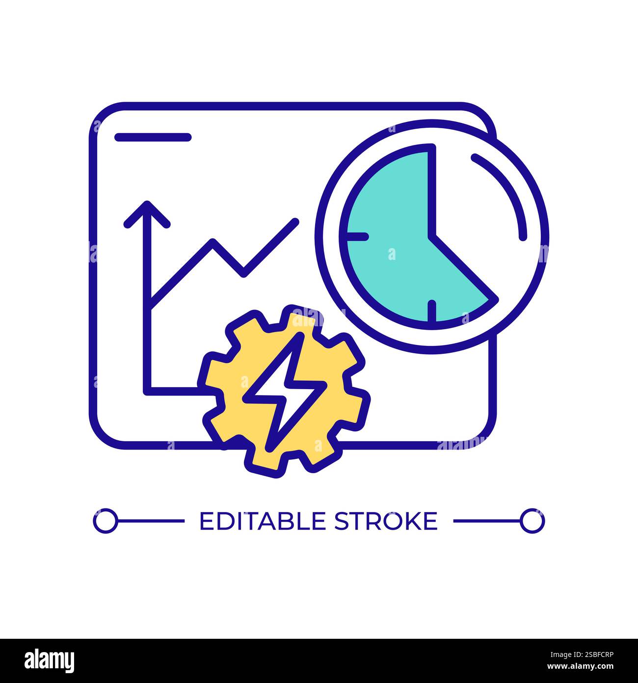 Statistical chart growth RGB color icon Stock Vector Image & Art - Alamy