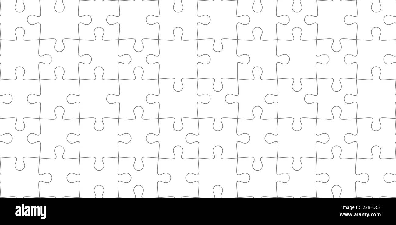 Jigsaw puzzle seamless background pattern, games concept Stock Vector