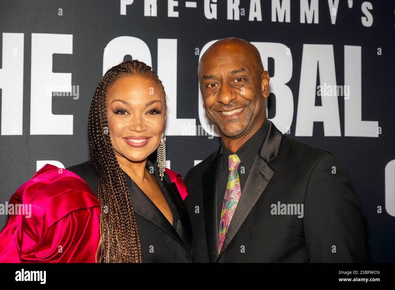 Chanté Moore mit Ehemann Stephen G. Hill bei der Godfather Entertainment Pre-Grammy's 2025 The Global Affair Benefit Gala im Gravitas. Beverly Hills, 01.02.2025 Stock Photo