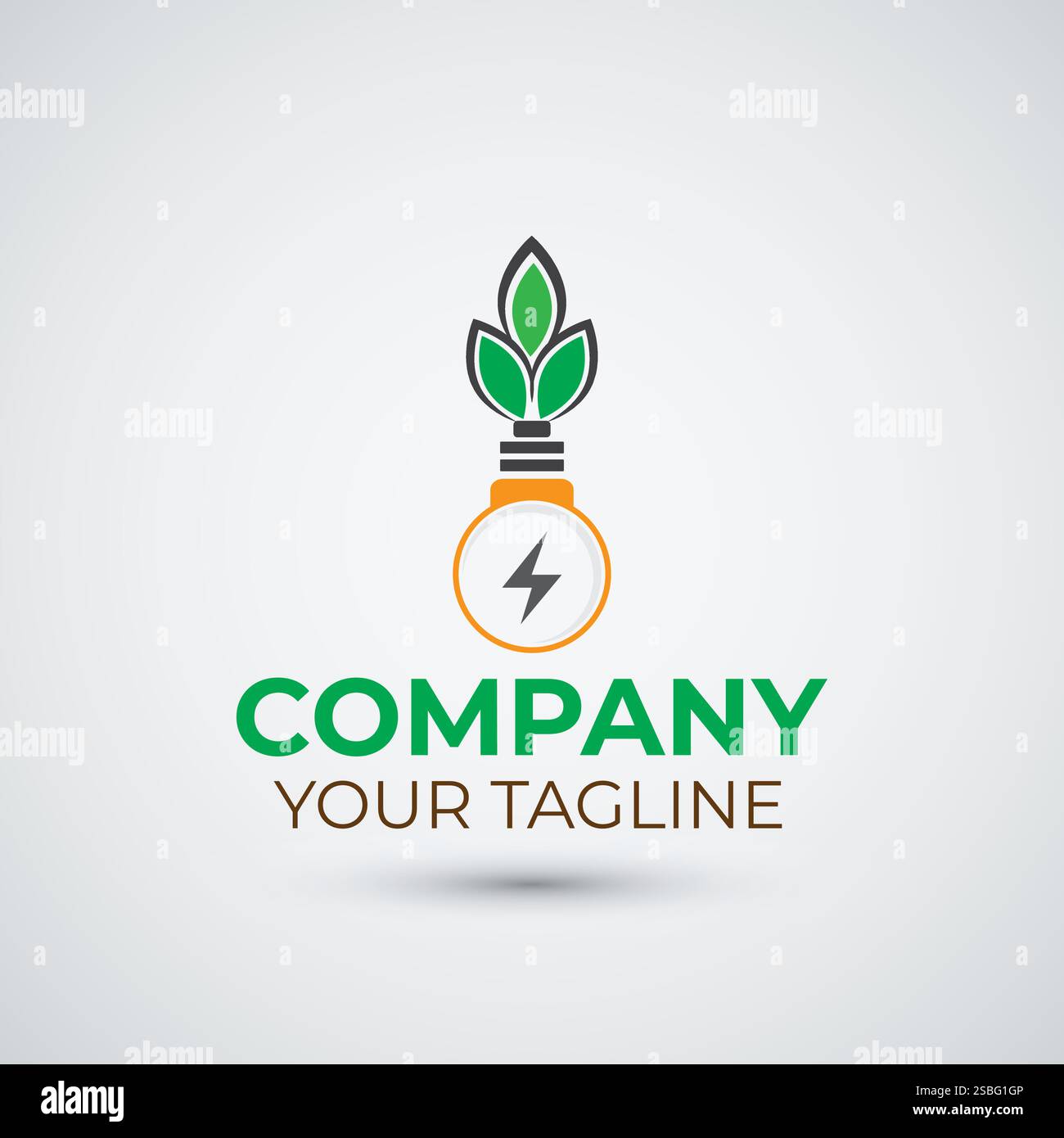 Eco energy logo design template Stock Vector