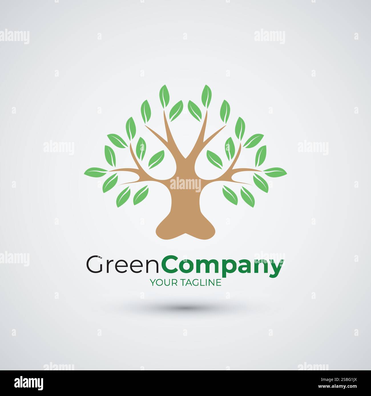 Creative and unique tree logo design abstract template Stock Vector