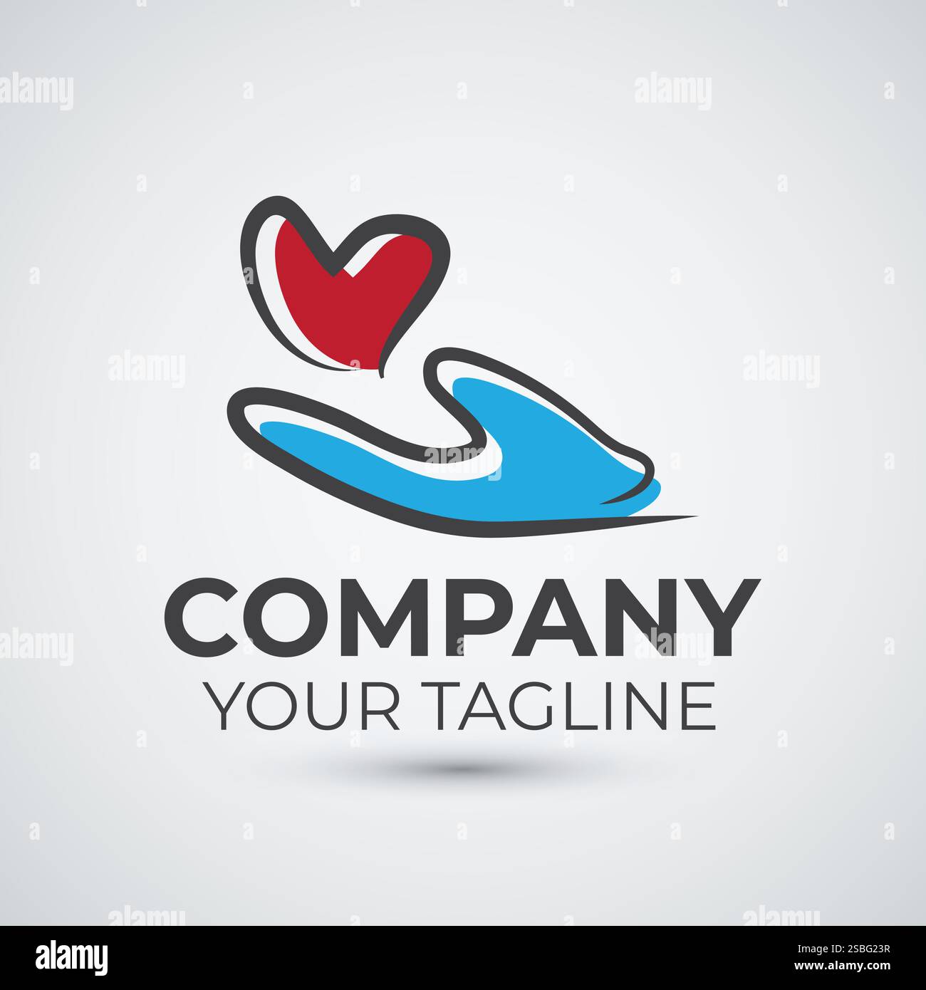Love charity logo design icon template Stock Vector