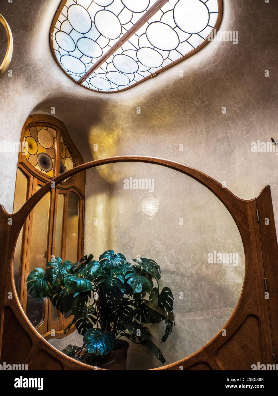 Interior of the Casa Batlló designed by Antoni Gaudi, in Barcelona ...