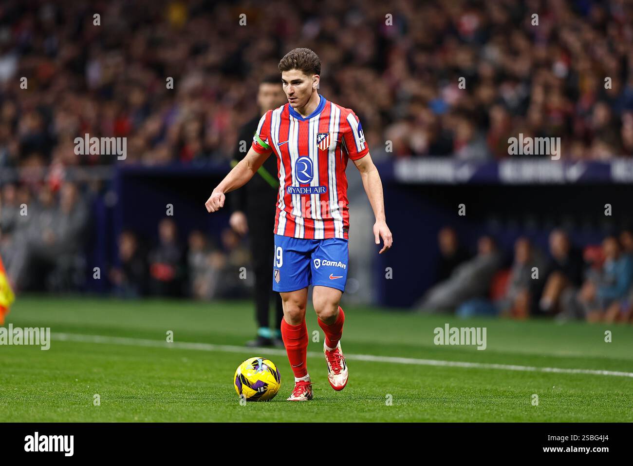 Julian Alvarez Atletico FEBRUARY 1 2025 Football Soccer Spanish LaLiga EA Sports Julian Alvarez Atletico February 1 2025 Football Soccer Spanish Laliga Ea Sports Match Between Club Atletico De Madrid 2 0 Rcd Mallorca At The Estadio Riyadh Air In Madrid Spain Photo By Mutsu 2SBG4J4 