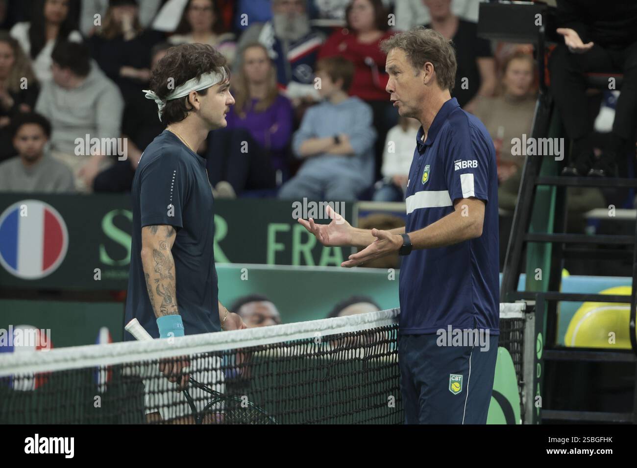 Thiago Seyboth Wild of Brazil, Davis Cup Captain of Brazil Jaime Oncins